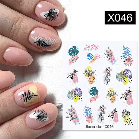 Nail Art Water Decals Stickers watercolor Transfers Summer  Flowers