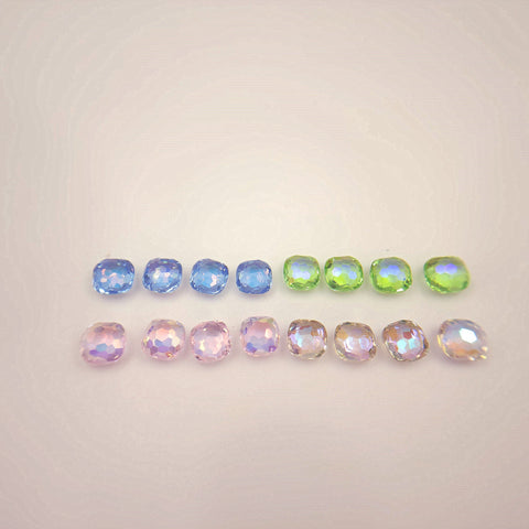 4 color 16pcs Transparent multi-refractive surface,highly reflective Nail Crystal nail bling|nail rhinestones|nail art diy|silk luster| 8mm