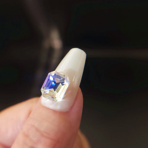 10 pcs emerald baguette Crystal,pointed back|nail bling|nail rhinestones| nail art diy | 8x10mm