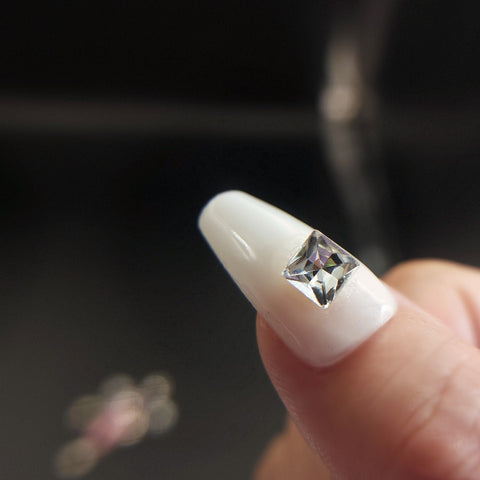 20 pcs princess square  Crystal,pointed back|nail bling|nail rhinestones| nail art diy |6mm