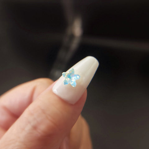 20 pcs  light blue star Nail Crystal ,nail bling|nail rhinestones| nail art diy | silk luster | 8mm